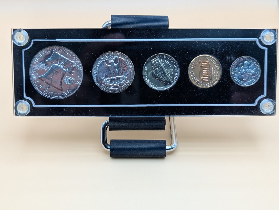 1962 US Mint Silver Proof Set (5-Coin) - Excellent Condition - Franklin Half Dollar & More - 2