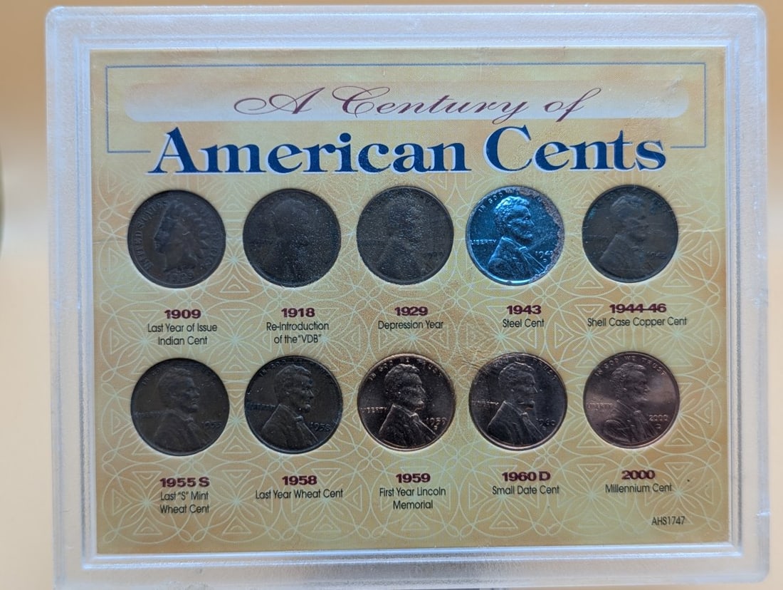 A Century of American Cents Coin Collection 1909-2000 - Excellent Quality Set (1 of 2)