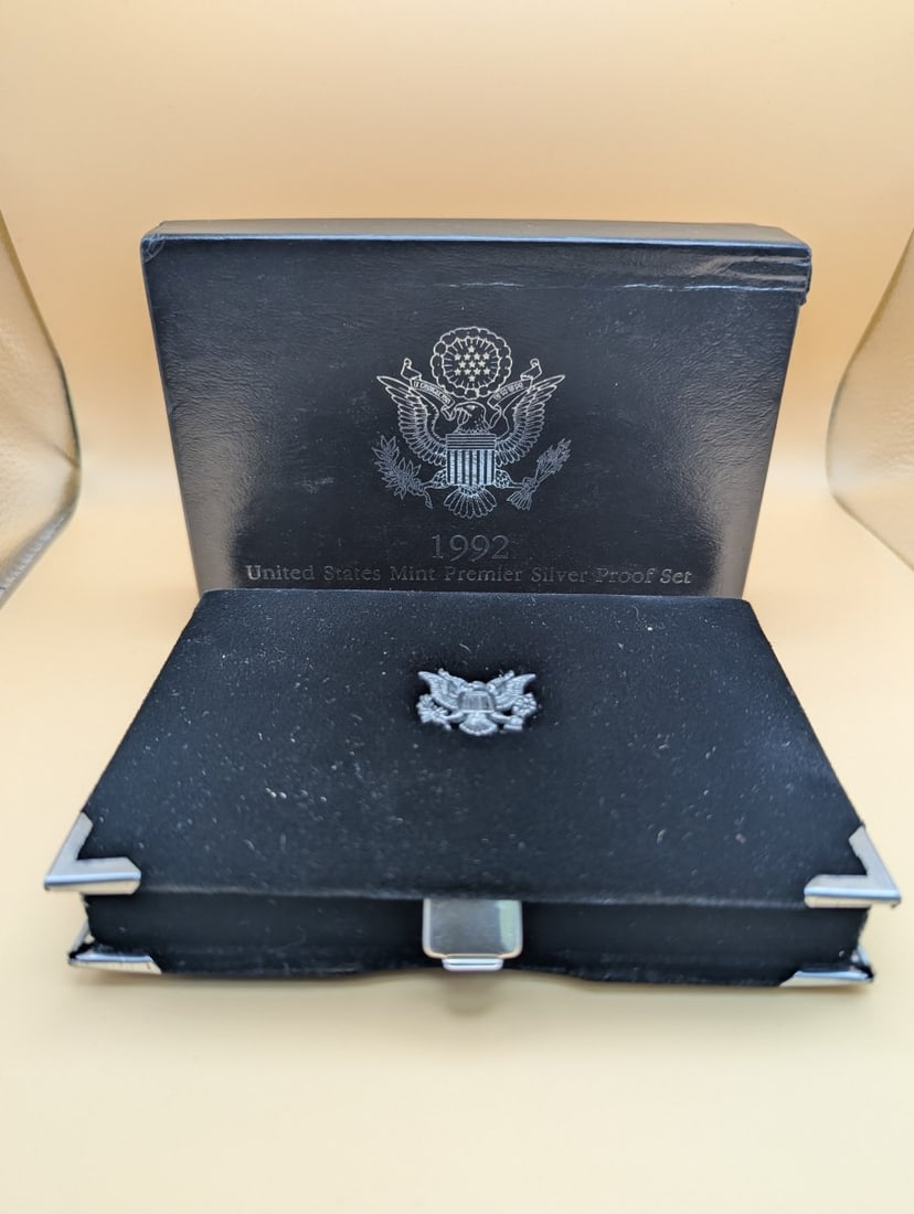 1992 United States Mint Premier Silver Proof Set Excellent Condition - 4