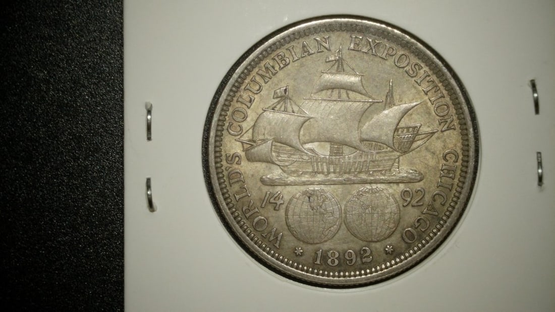 1892 1893 Columbian Exposition Half Dollar Set by Barber & Morgan - E.F. & V.F. Coins - 2