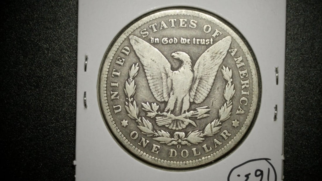 1896 Morgan Silver Dollar Uncirculated & 1899-O Fine US Coins by George T. Morgan - 2