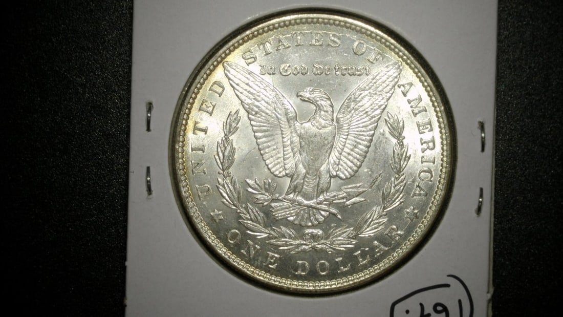 1887 Morgan Silver Dollar Uncirculated Coin by George T. Morgan - 2