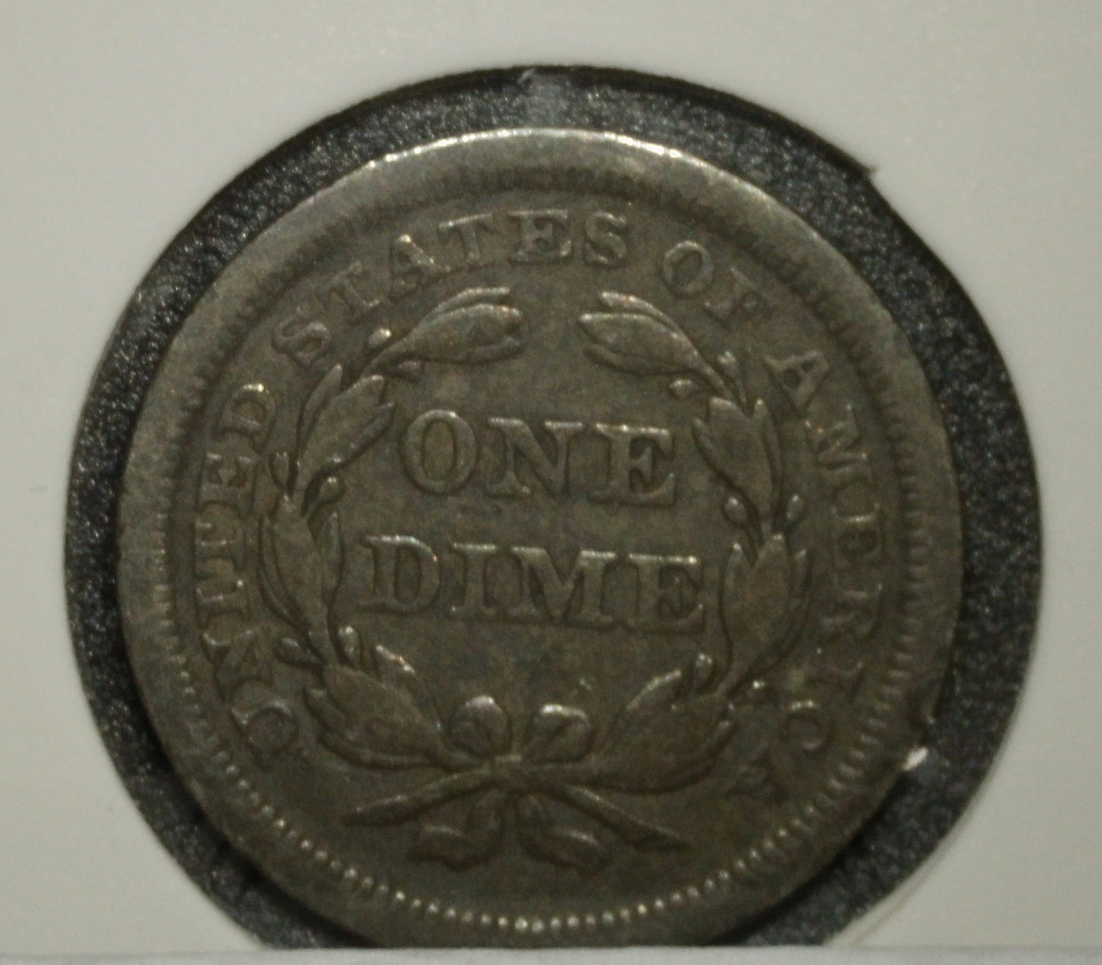 1842 Seated Liberty Silver Dime Very Fine Christian Gobrecht Design 90% Silver Coin - 2