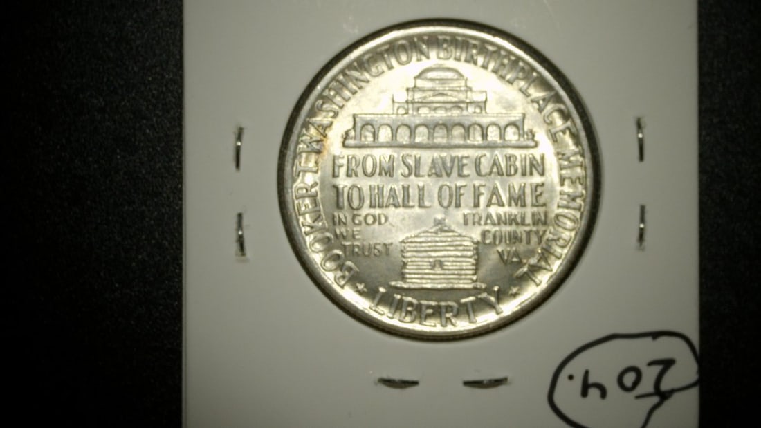 1951 Booker T. Washington Commemorative Silver Half Dollar MS by Isaac Scott Hathaway - 2