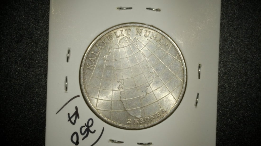 Danish 1958 2 Kroner Frederick IX & Princess Margrethe & 1953 Greenland Expedition Coins - 4