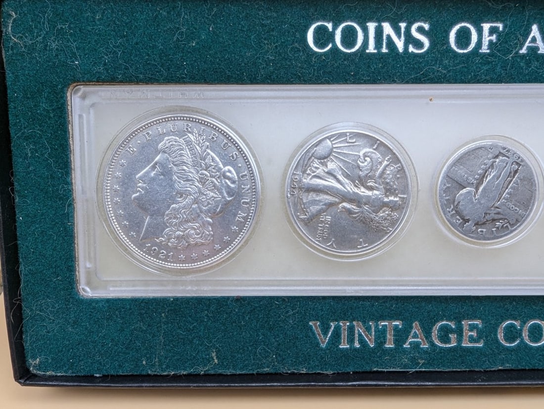 Coins of America Vintage Coin Set with 1921 Morgan Dollar - Good Condition - 2