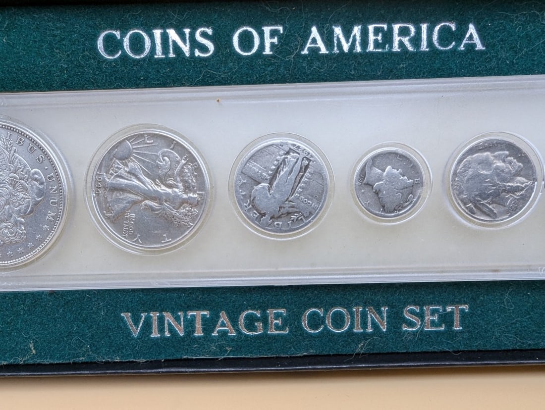 Coins of America Vintage Coin Set with 1921 Morgan Dollar - Good Condition - 3