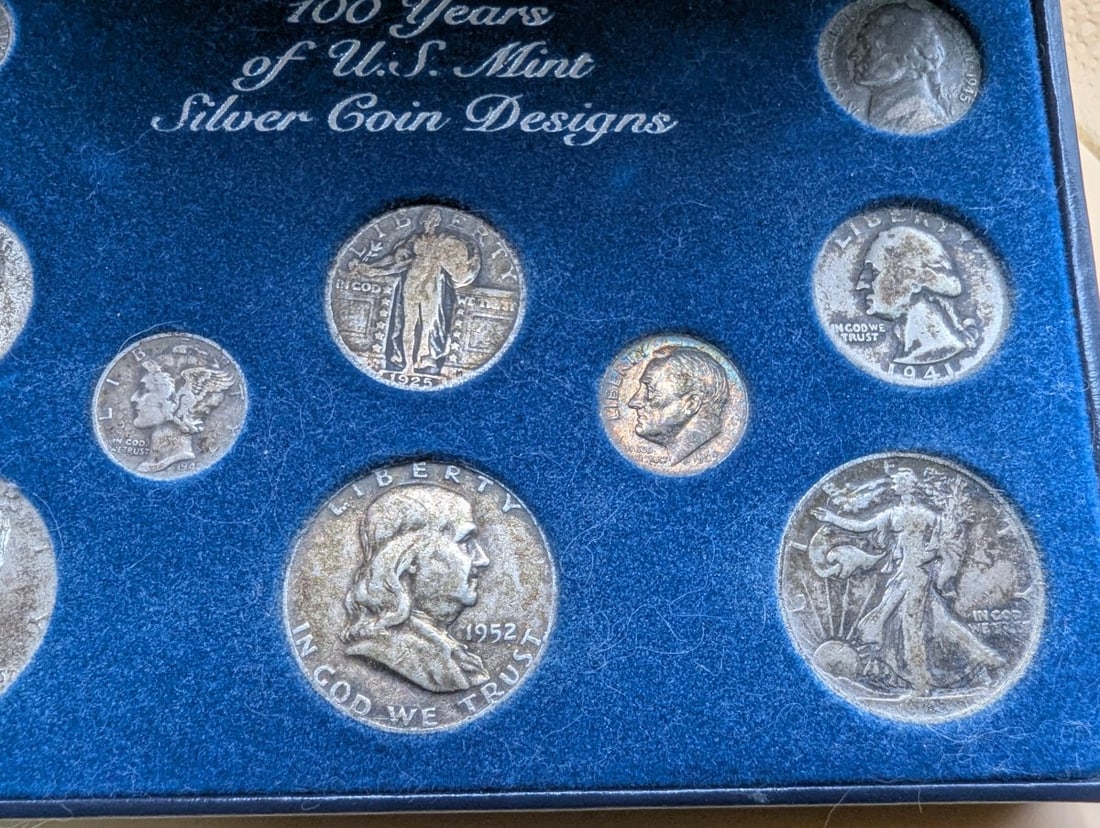 100 Years of U.S. Mint Silver Coin Designs Set - Good Condition - American Historic Society - 4
