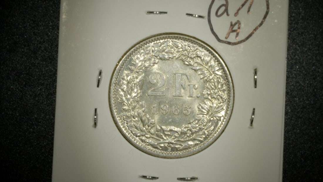 1960-1965 Switzerland 2 Francs Coins Collection Antoine Bovy 3 pcs Silver - 6