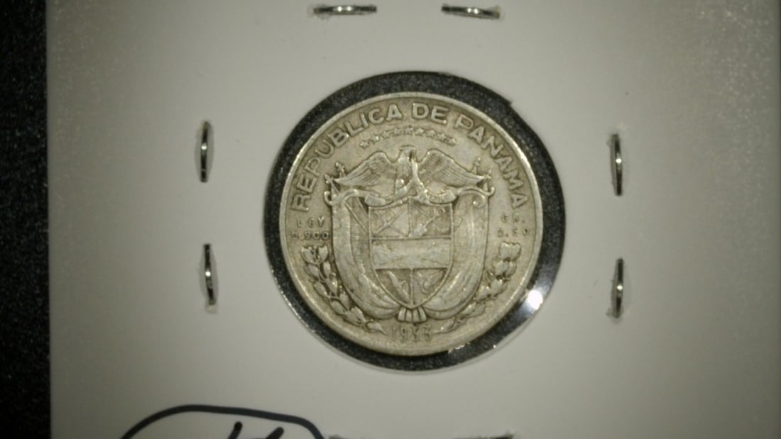 1953 Panama 1/10 Balboa Cincuentenario Silver Coin Lot - Extra Fine & Very Fine - 2