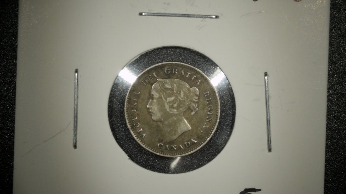 Collection of 4 Canadian 5 Cent Silver Coins Victoria 1880 1891 1897 - Leonard Charles Wyon - 3