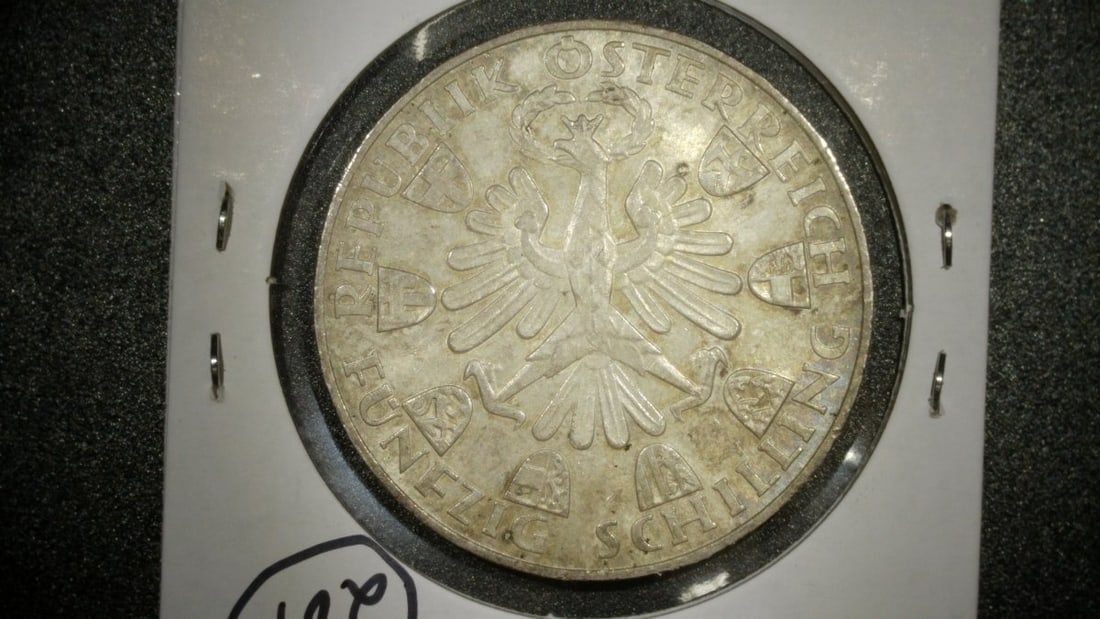 1959 Austria 50 Schilling Andreas Hofer Commemorative Silver Coin Very Fine - 2