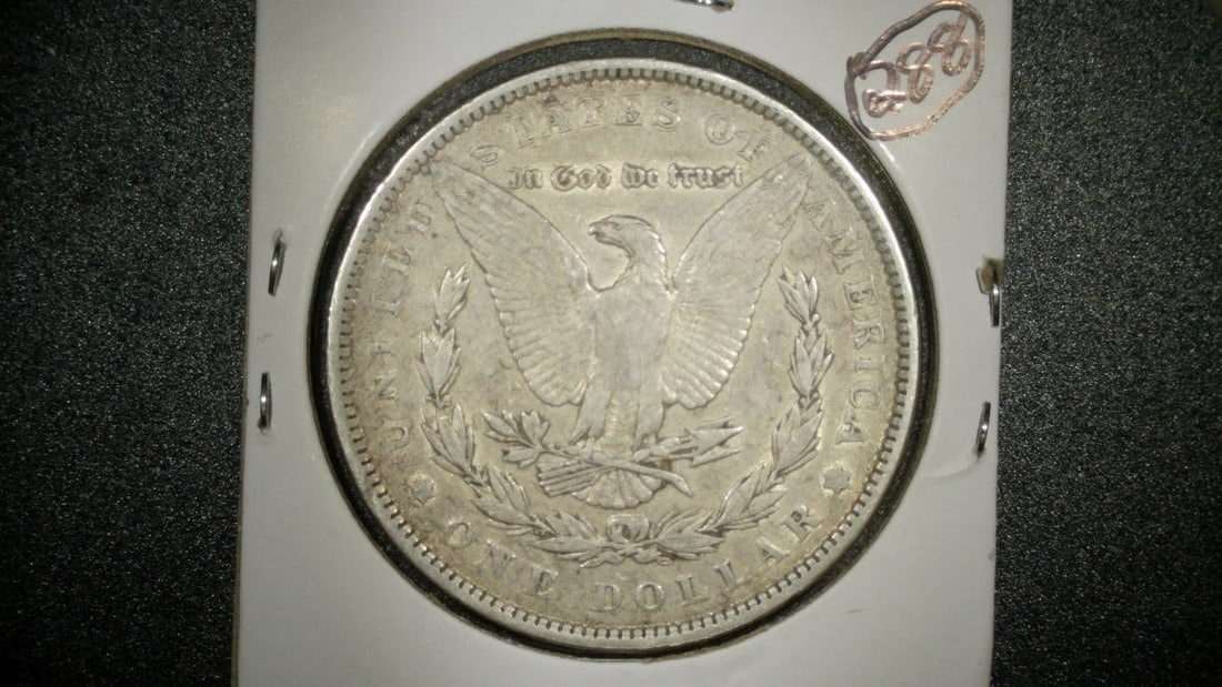 1886-P Morgan Silver Dollar Coin Very Fine 90% Silver United States Mint - 2