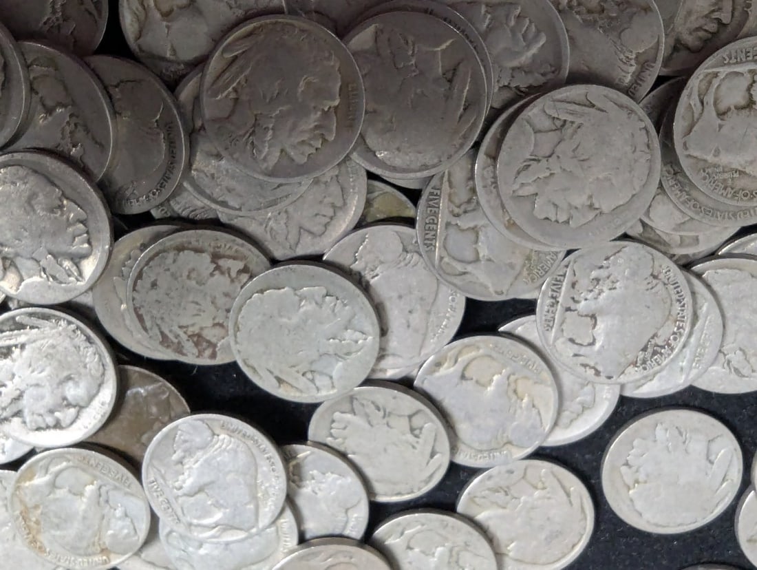 2.4 Pounds of Poor No Date U.S. Buffalo Nickels by James Earle Fraser - 2