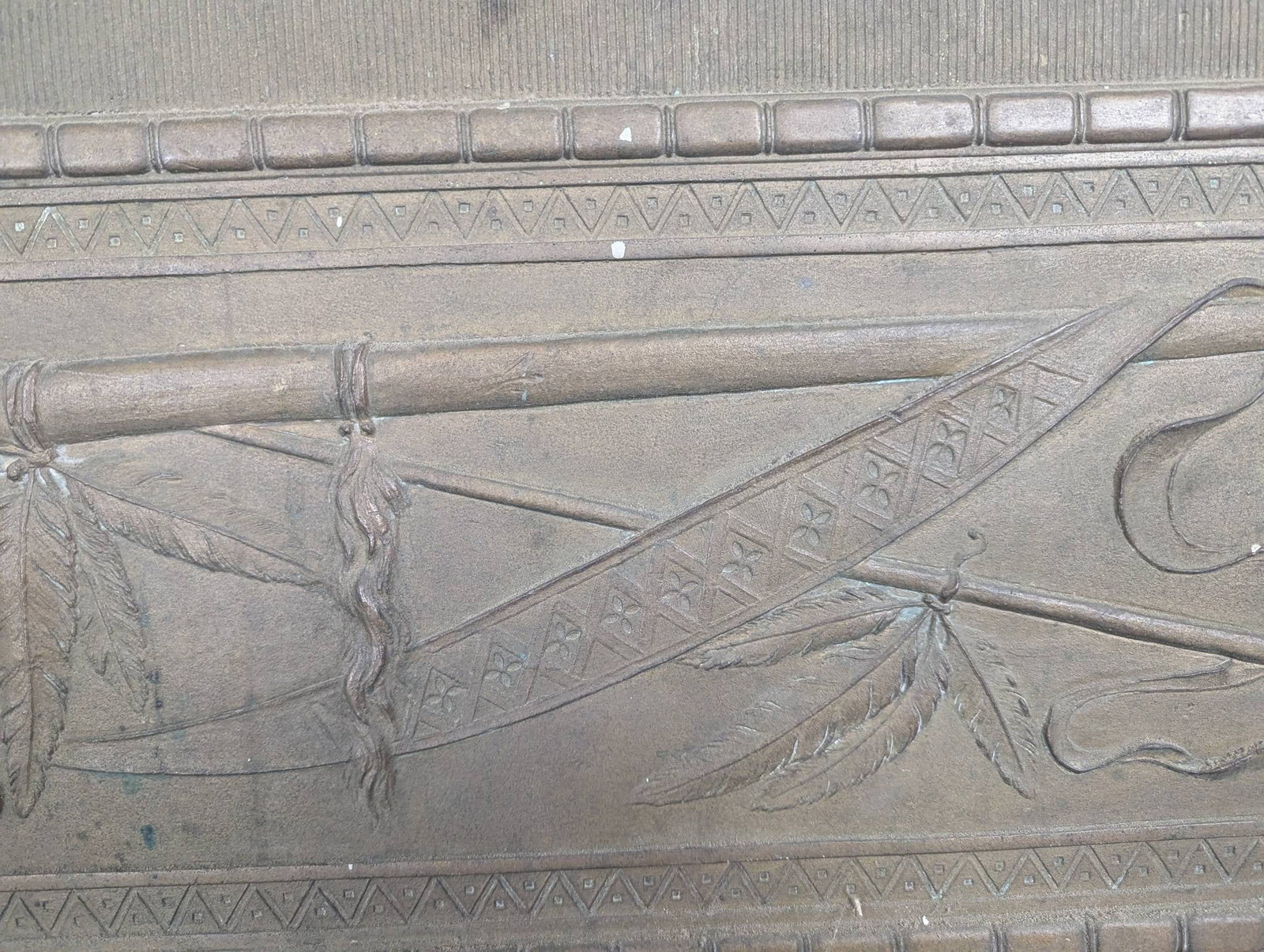 1890's Bronze Plaque Calumet by Edward Kemeys from the Marquette Building Chicago - 3