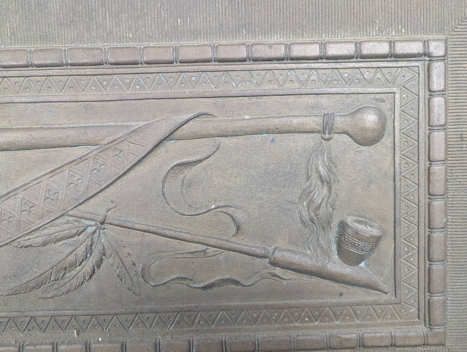 1890's Bronze Plaque Calumet by Edward Kemeys from the Marquette Building Chicago - 4
