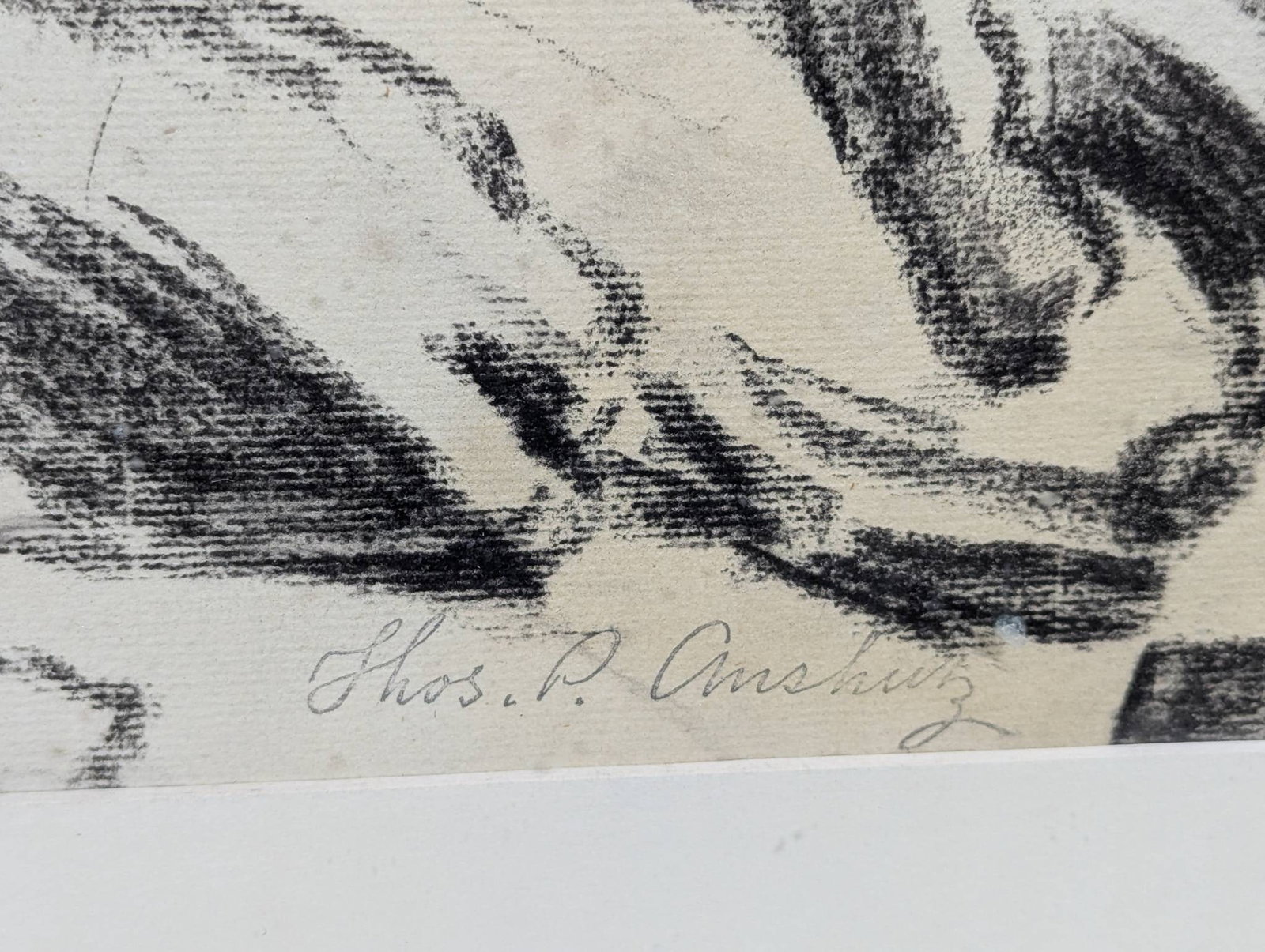 Charcoal on Paper by Thomas Pollock Anshutz Depicting a Crouching Male Figure - 12