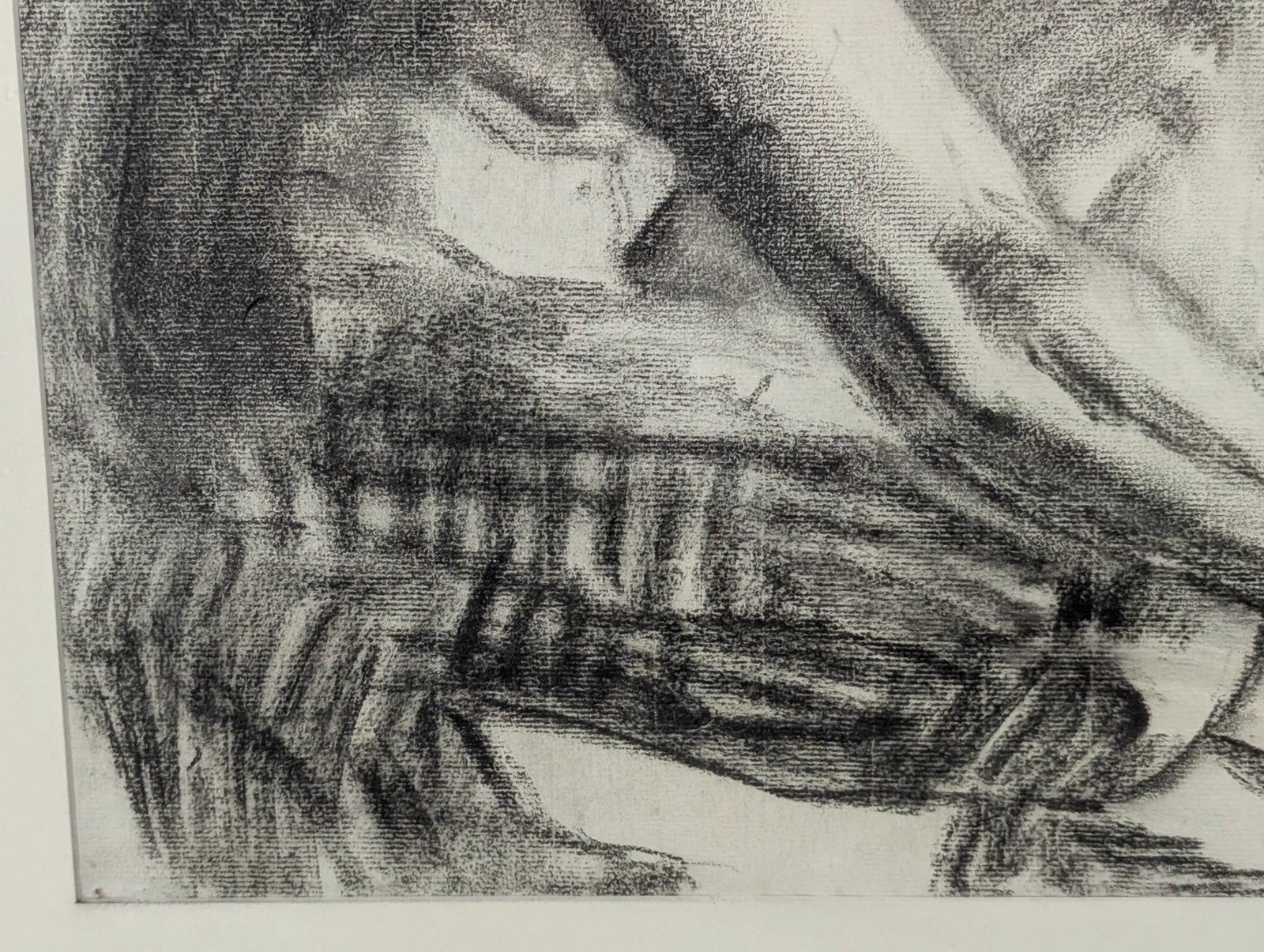 Charcoal on Paper by Thomas Pollock Anshutz Depicting a Crouching Male Figure - 9