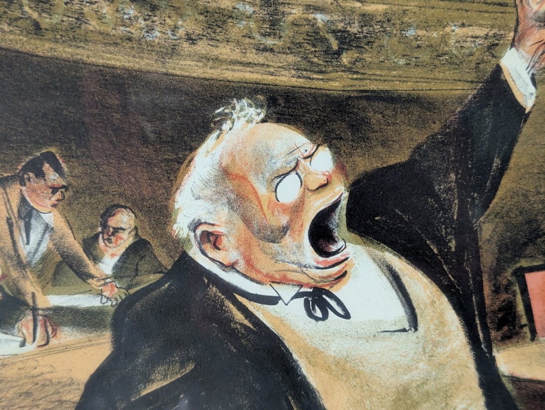 William Gropper The Senate Framed Lithograph Iconic American Art Social Realism - 12