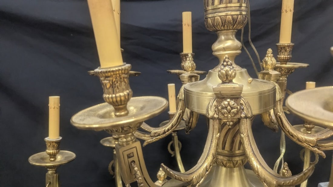 Majestic Empire Style 18-Arm Brass Chandelier Statement Lighting Fixture - 8