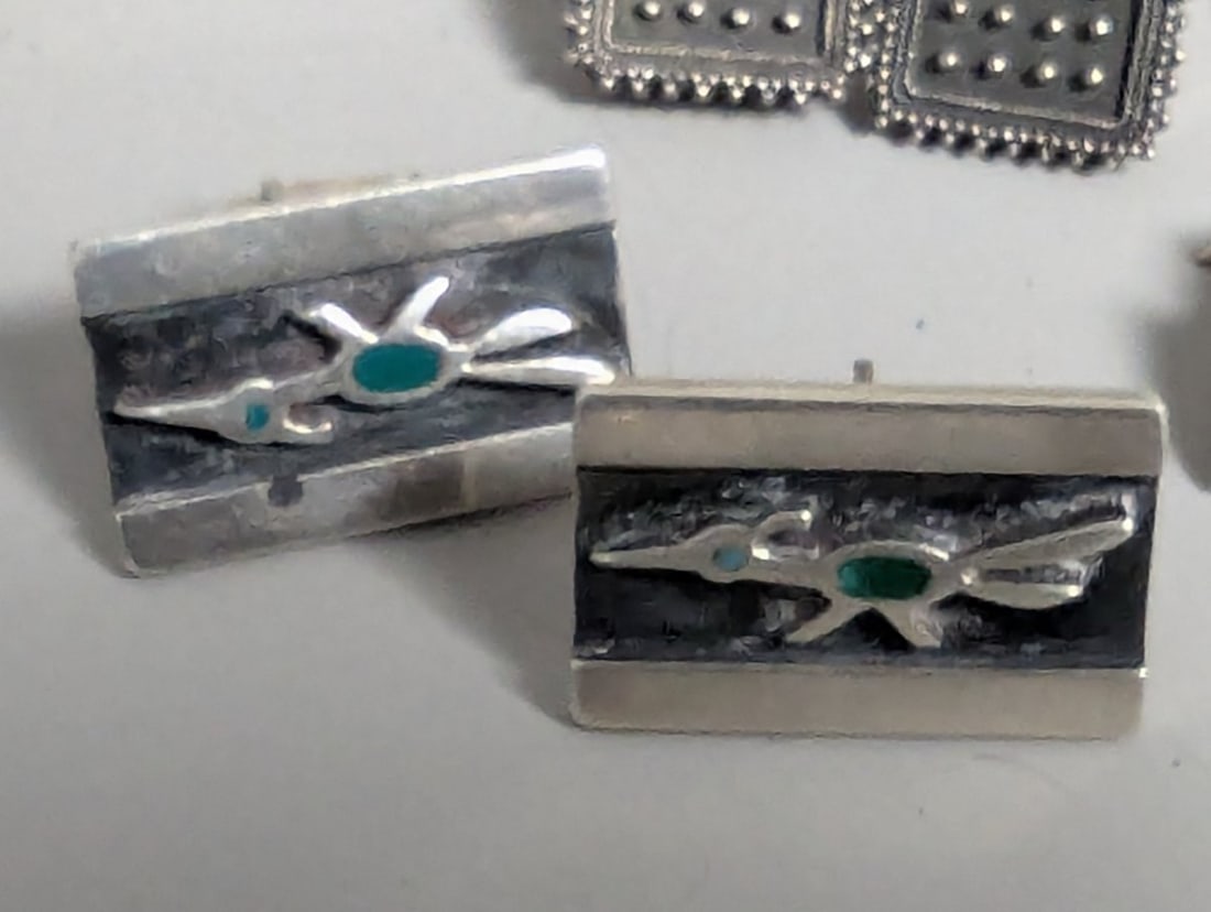 Collection of Vintage Mexican Southwestern Sterling Silver Jewelry Taxco JLF Danny's Miguel - 11