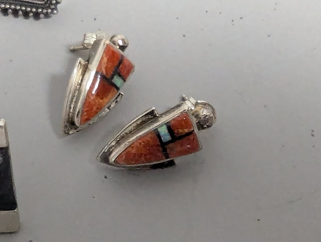 Collection of Vintage Mexican Southwestern Sterling Silver Jewelry Taxco JLF Danny's Miguel - 12