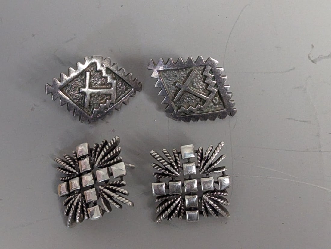 Collection of Vintage Mexican Southwestern Sterling Silver Jewelry Taxco JLF Danny's Miguel - 8