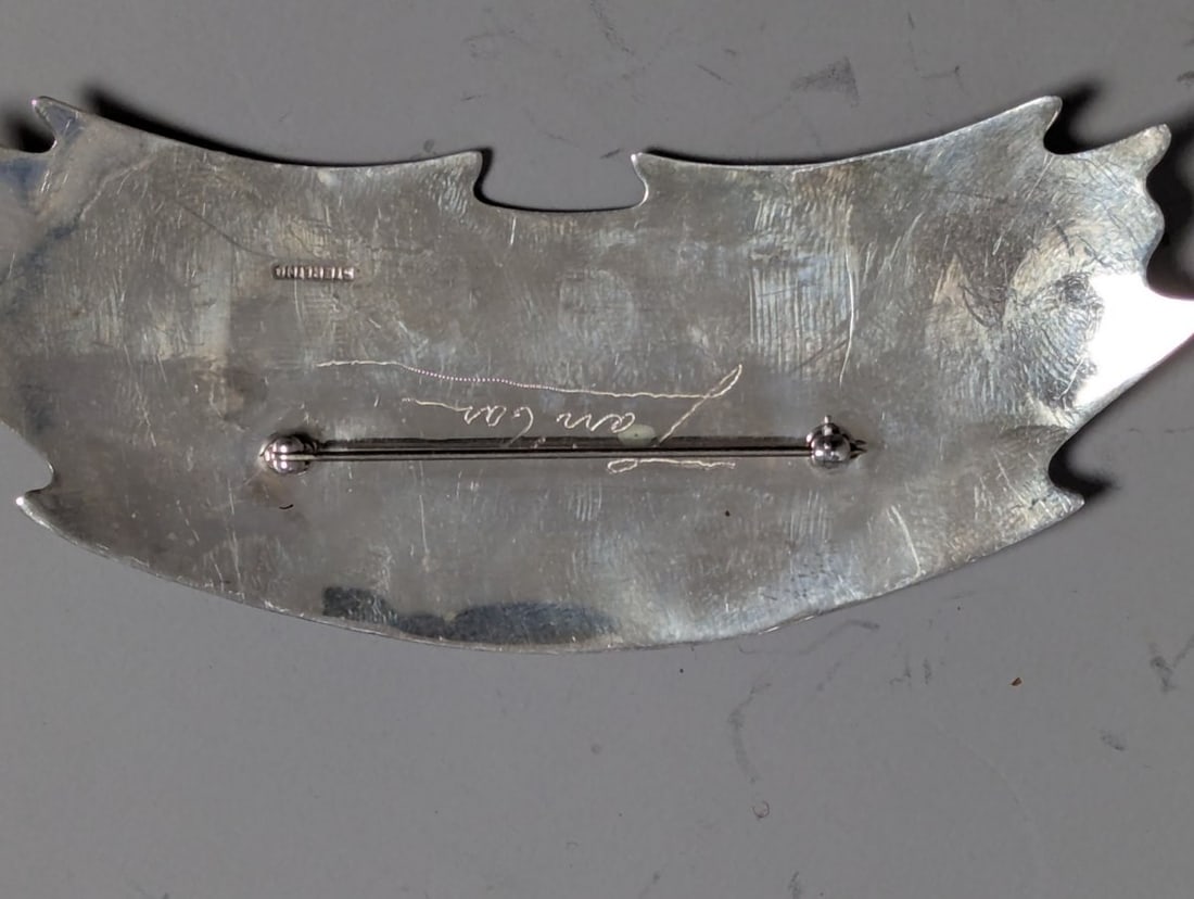 Vintage Georg Jensen Sterling Silver Brooch & Other Antique Jewelry Collection - 6