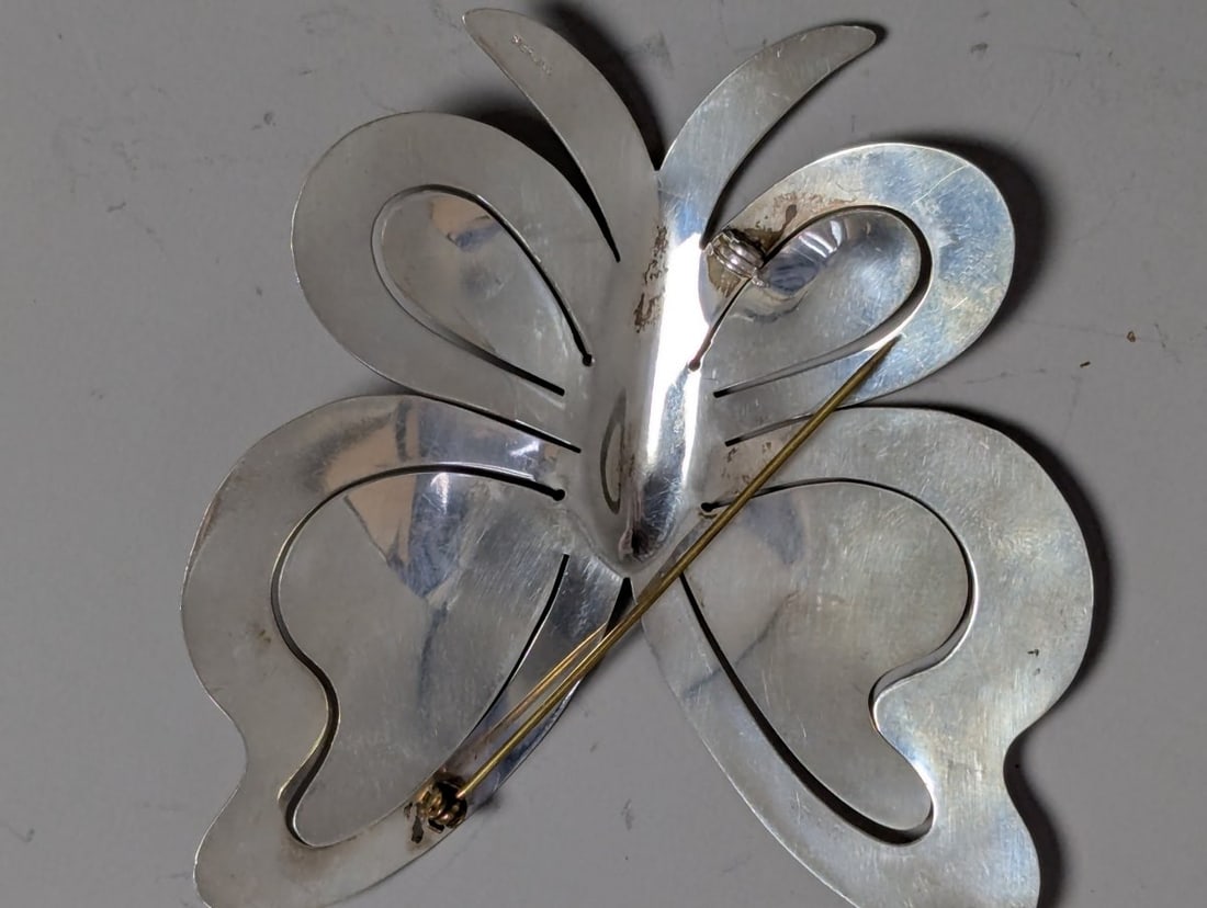 Vintage Georg Jensen Sterling Silver Brooch & Other Antique Jewelry Collection - 8