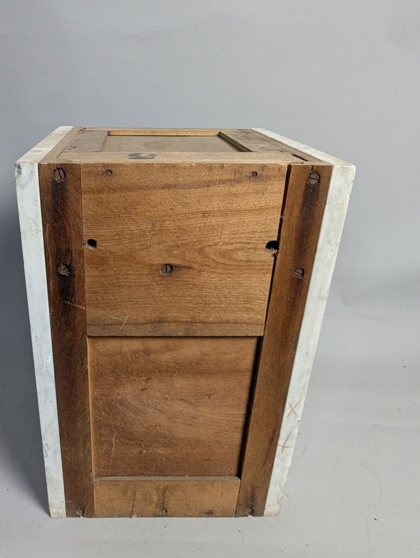 Antique Marble Barber Shop Cabinet Vintage Furniture Medical Stand White Marble - 8