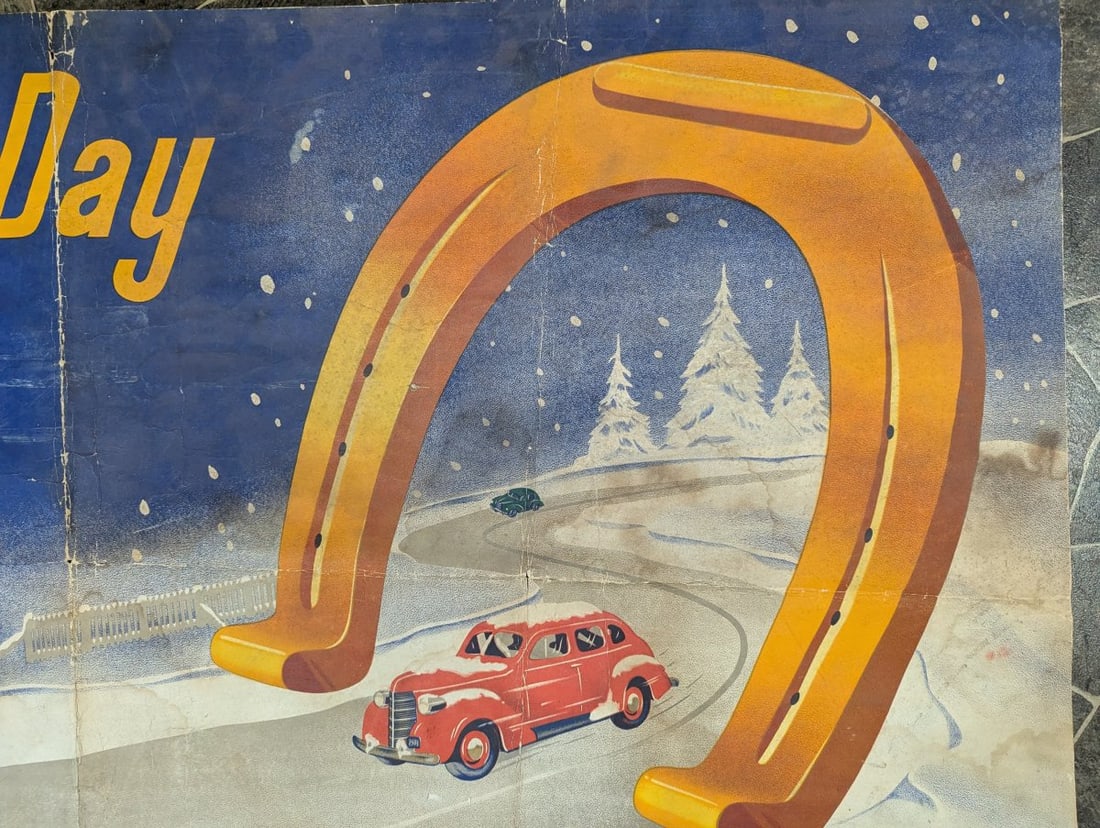 Vintage Quaker State Winter Oil Advertising Poster by Berg Petroliana Collectible - 6