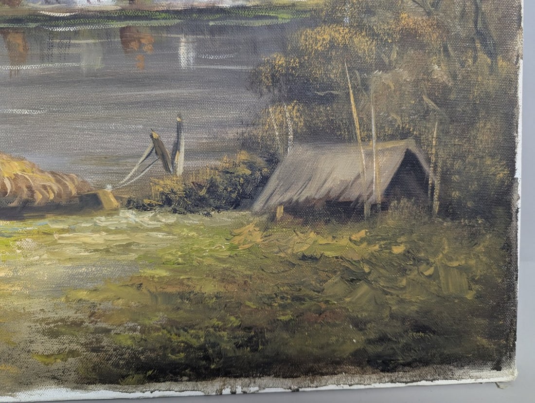 Seidler Oil on Canvas Alpine Landscape Painting Scenic Mountain Lake Art 32 x 24 - 10