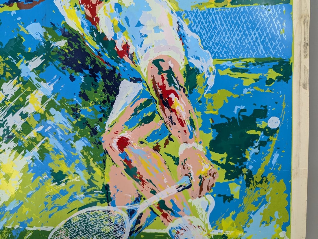 Tad Tanaba Tennis Player Serigraph Vibrant Colors Abstract Sports Art Unframed - 10