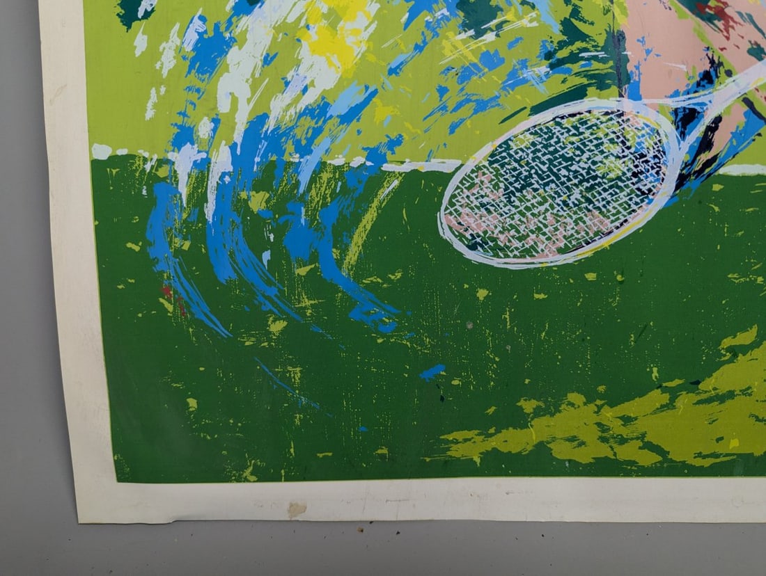 Tad Tanaba Tennis Player Serigraph Vibrant Colors Abstract Sports Art Unframed - 6