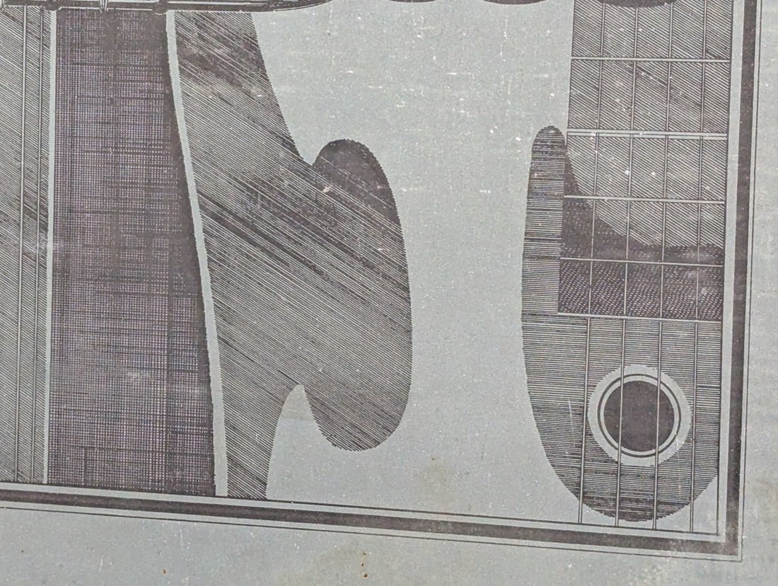Wm S. O'Donnell Jr. Chicago Grand-Tour Etched Glass Art Panel 25 x 35 Jazz Theme - 10