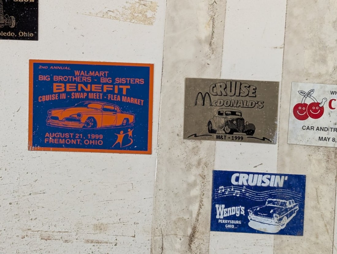 Collection of 1990s Ohio Michigan Car Show Dash Plaques Display Board Automotive Memorabilia - 9