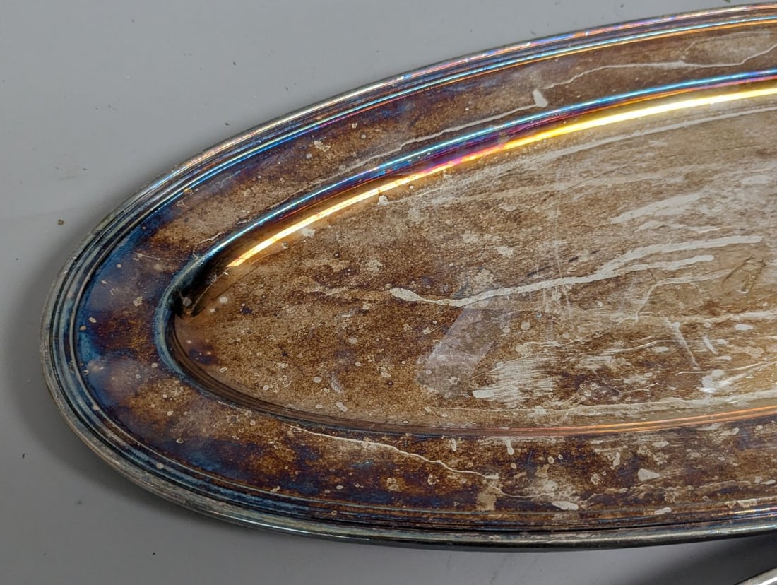 Sambonet Silverplate Hotelware Serving Platters From Conrad Hilton Chicago Pair - 4