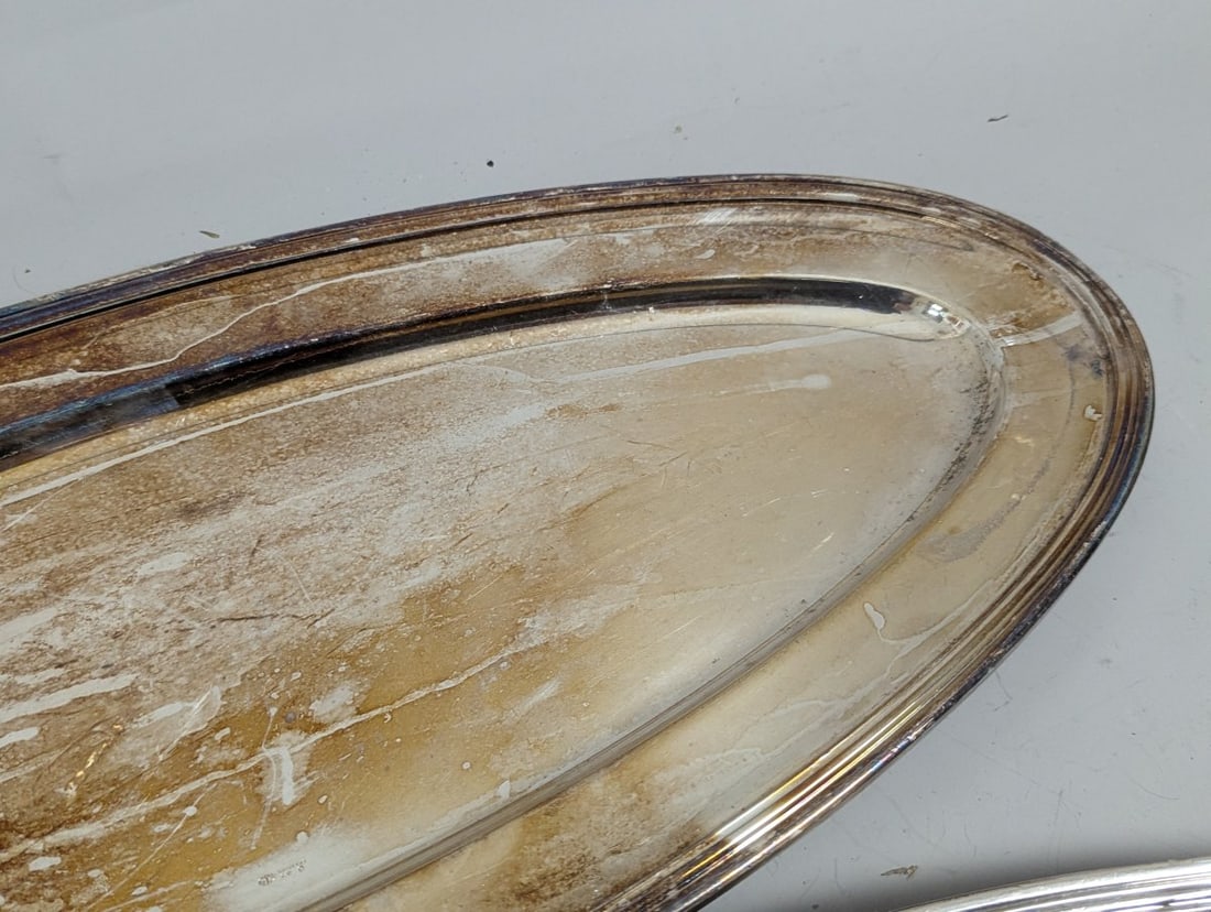 Sambonet Silverplate Hotelware Serving Platters From Conrad Hilton Chicago Pair - 8