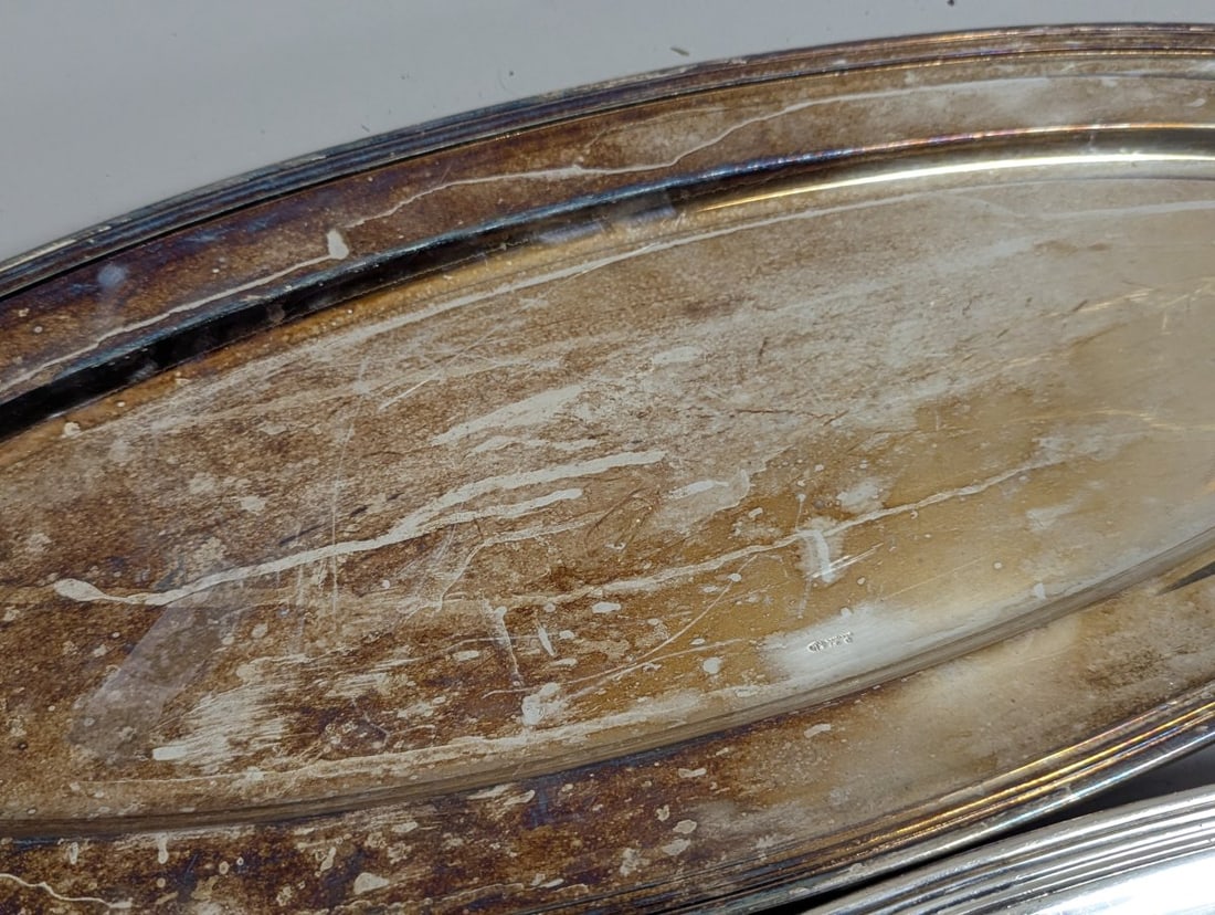 Sambonet Silverplate Hotelware Serving Platters From Conrad Hilton Chicago Pair - 9