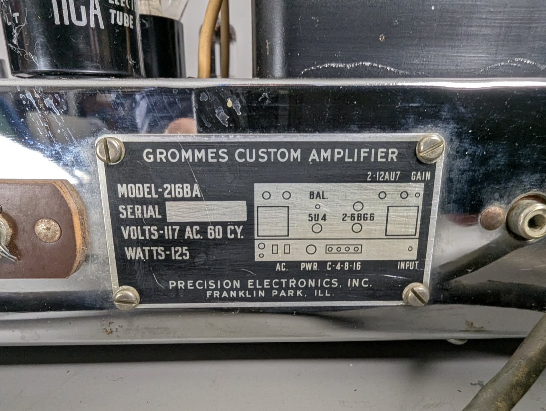 Vintage Grommes Tube Audio Set Pre-Amplifier Power Amplifier Tuner Hi-Fi System - 10