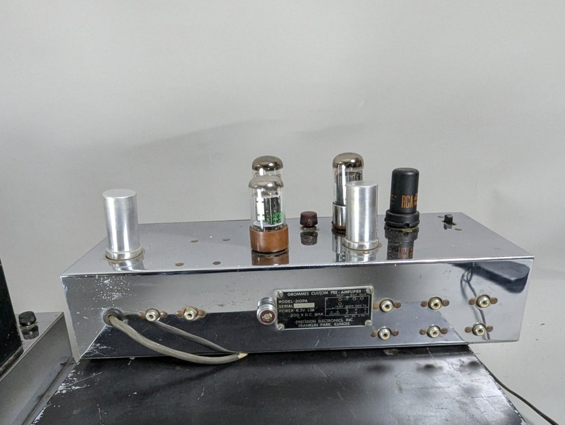 Vintage Grommes Tube Audio Set Pre-Amplifier Power Amplifier Tuner Hi-Fi System - 11