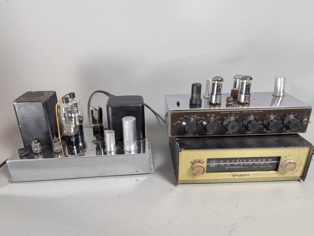 Vintage Grommes Tube Audio Set Pre-Amplifier Power Amplifier Tuner Hi-Fi System (1 of 14)