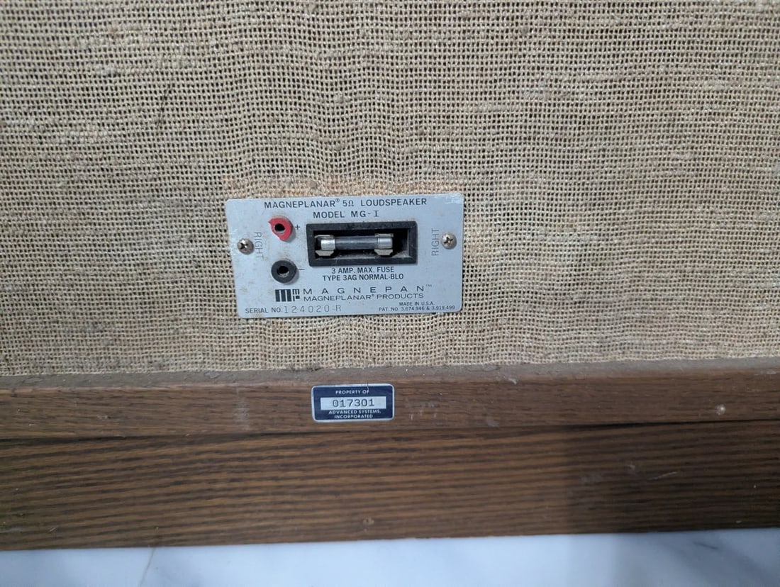 Magnepan Magneplanar MG-I Speakers Pair Vintage Audiophile High-End Loudspeakers - 2