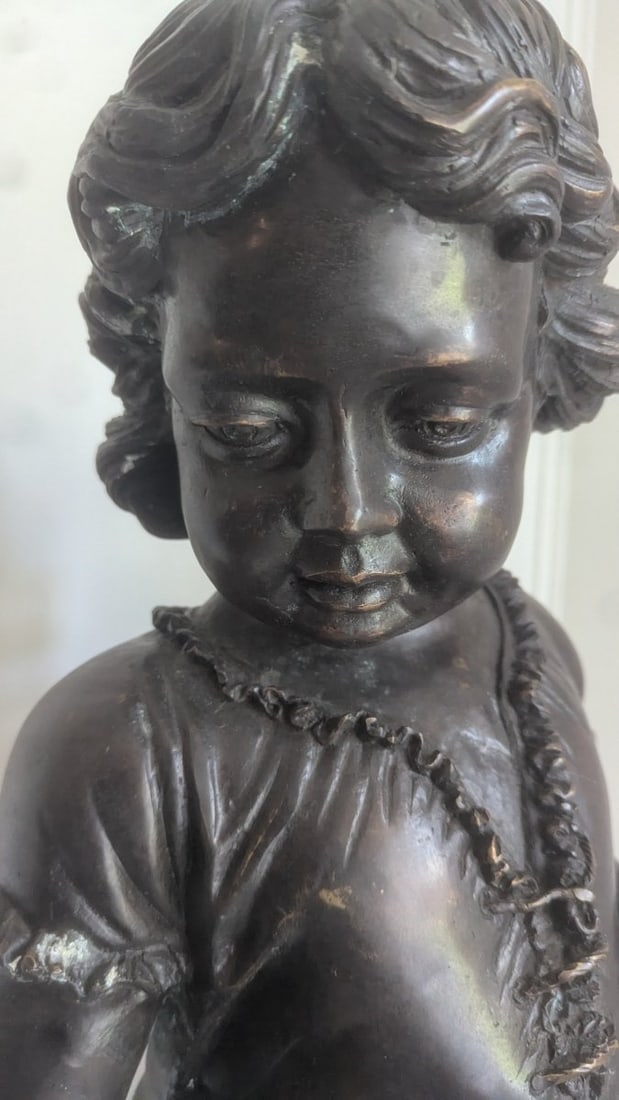 Theodore Alexander Jackie Girl Solid Bronze Statue 36 high Decorative Art - 5