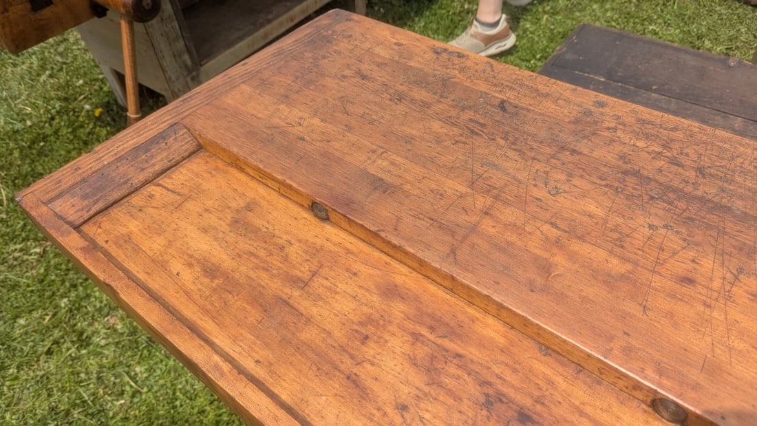 Vintage Woodworker's Workbench Rustic Style Ideal for Kitchen Island or Console Table - 2