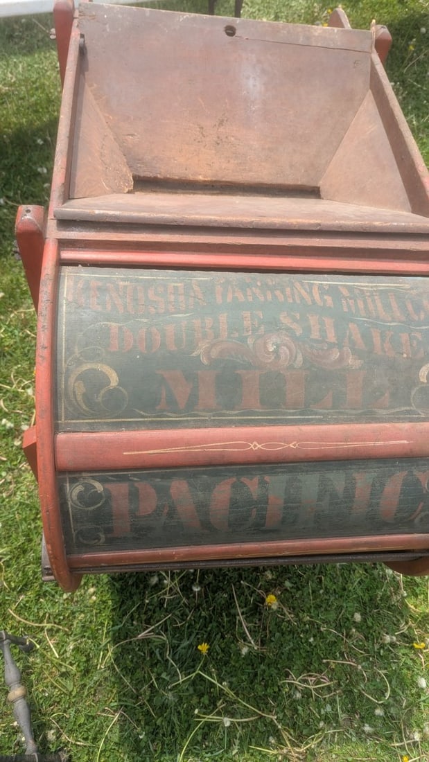 Antique Kenosha Fanning Mill Co Pacific Double Shake Mill Vintage Farm Decor - 3