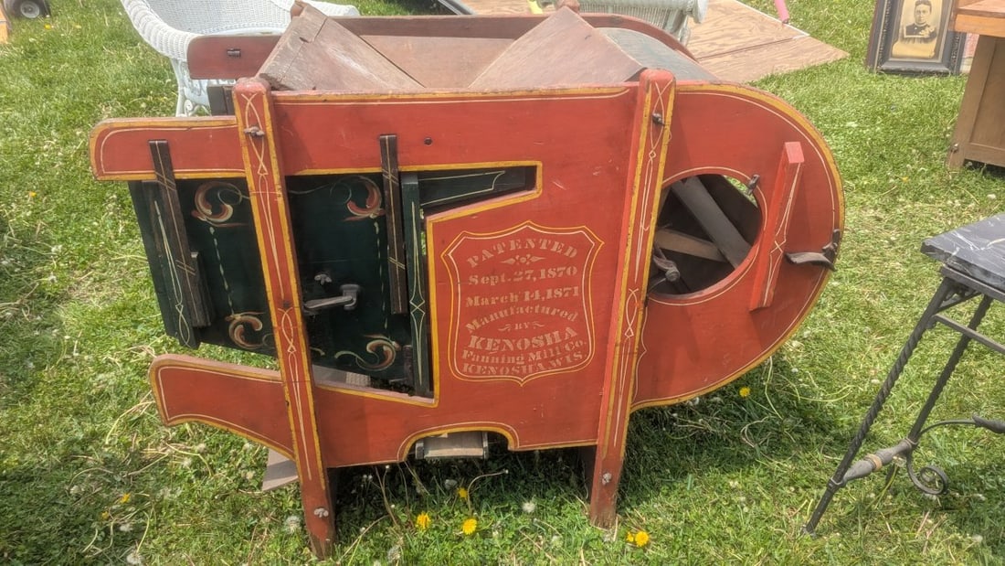 Antique Kenosha Fanning Mill Co Pacific Double Shake Mill Vintage Farm Decor - 5