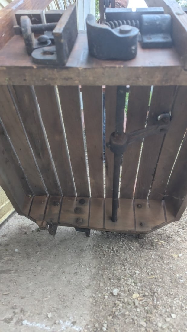 Antique Weller Hand-Crank Wine Barrel Sack Stacker Industrial DÃ©cor Vintage - 9