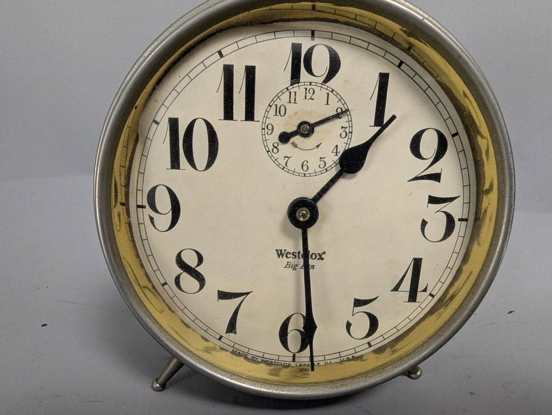 Vintage Westclox Big Ben Style 1a Peg Leg Alarm Clock - 2