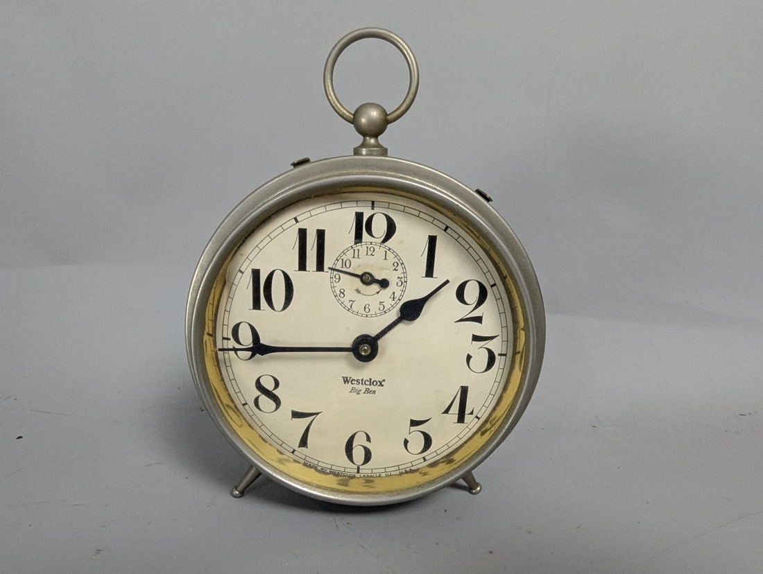 Vintage Westclox Big Ben Style 1a Peg Leg Alarm Clock - 3